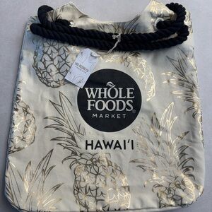 Golden Pineapple Deluxe Tote Tag Aloha Co/ Collaboration Whole Foods